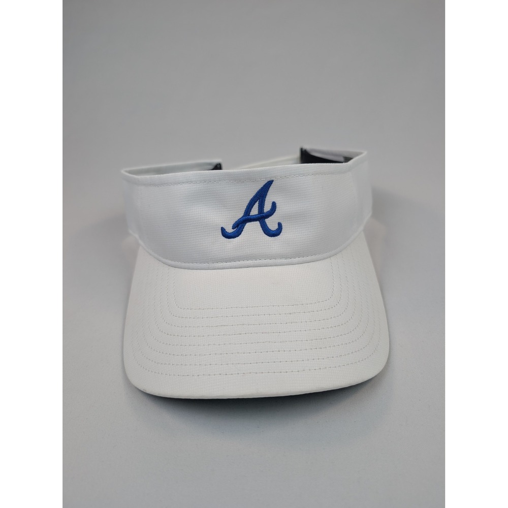 Richardson 160 Performance Visor White Blue Cursive A Logo Adjustable Hat